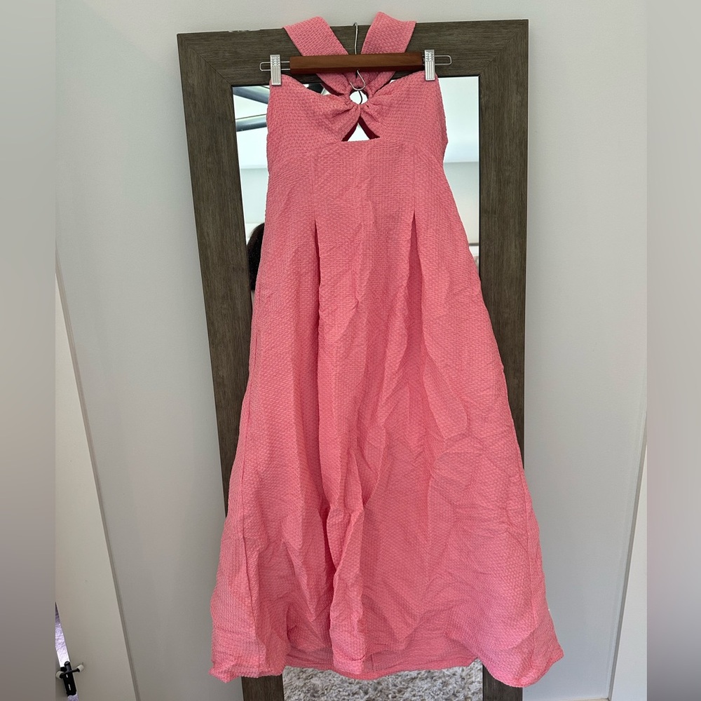 Hello Molly Pink Halter Sundress